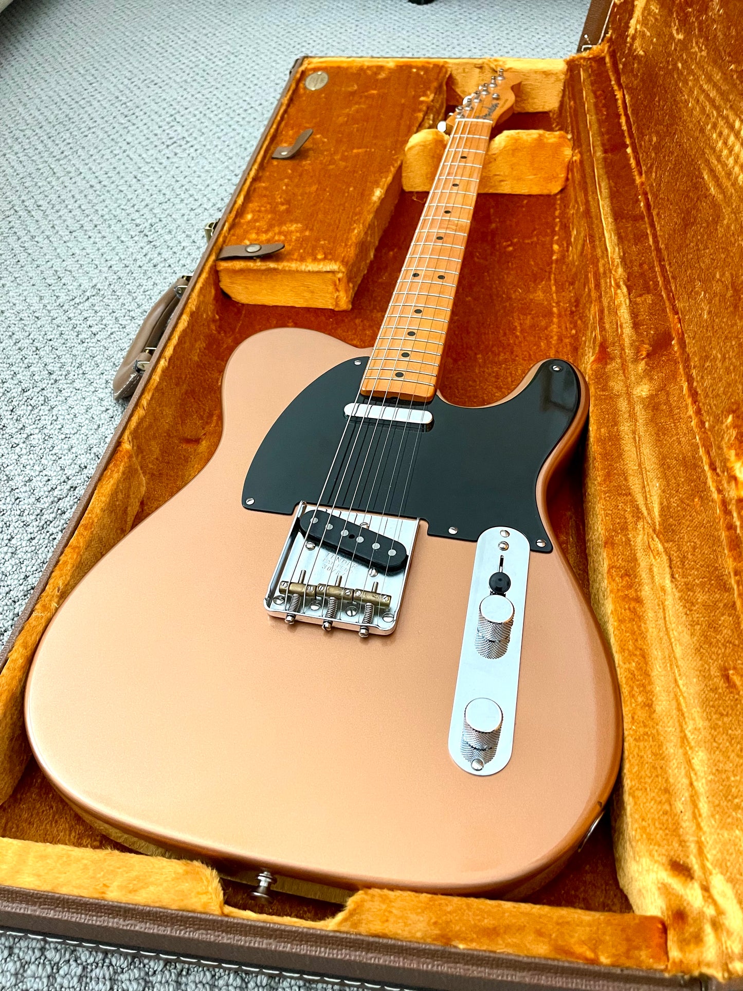 1997 Fender Telecaster "Coppercaster 52' AVRI" + Brown Fender Tweed HSC