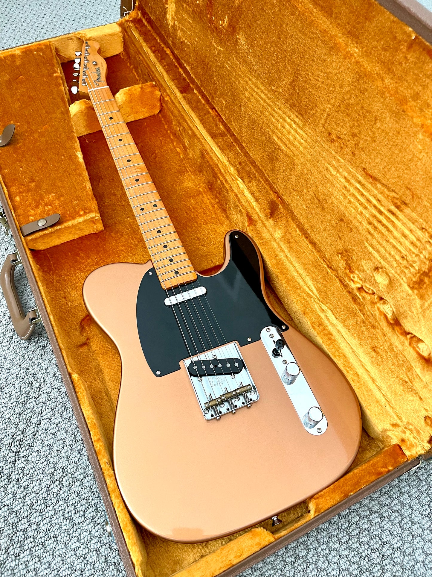 1997 Fender Telecaster "Coppercaster 52' AVRI" + Brown Fender Tweed HSC