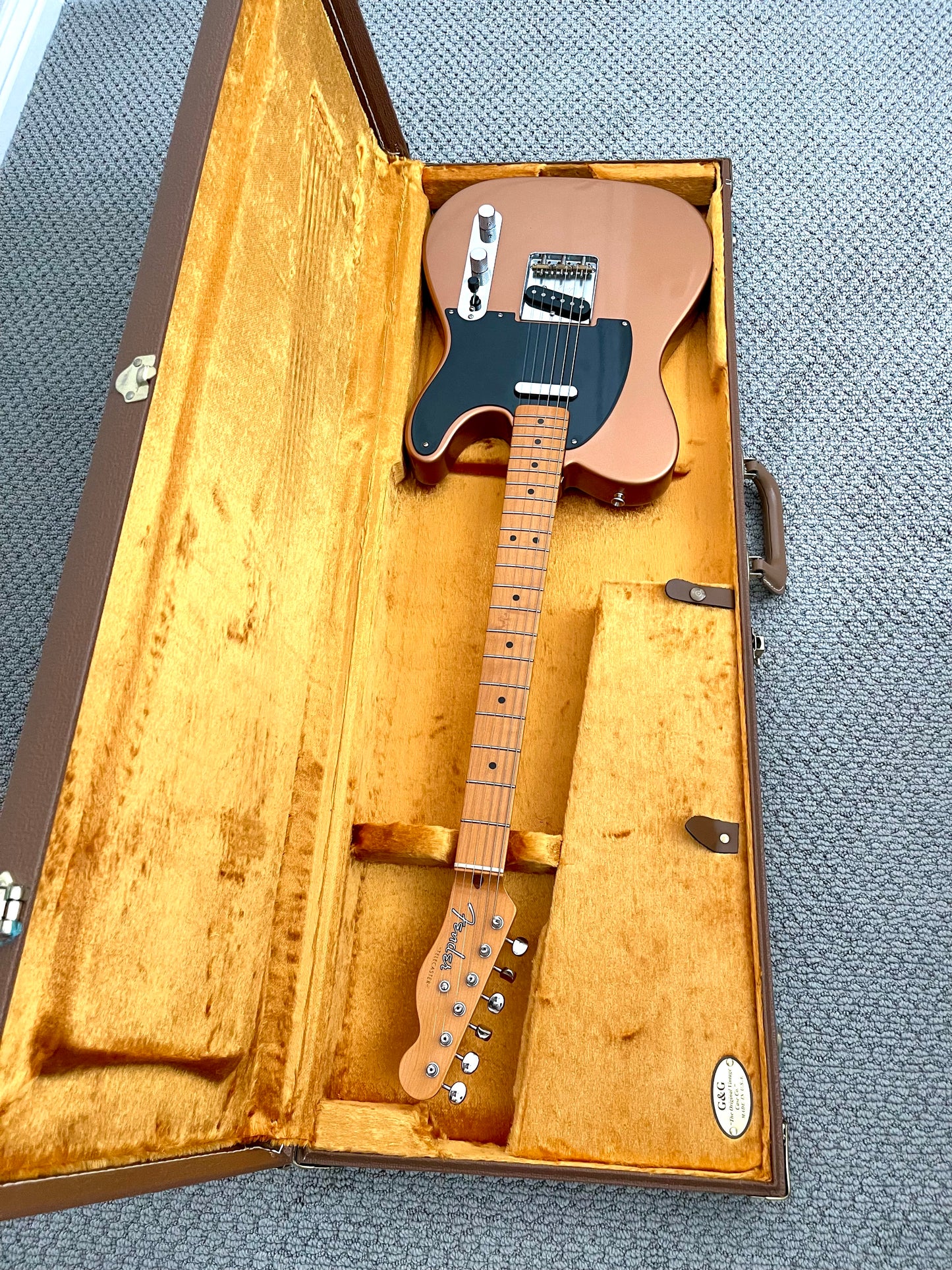 1997 Fender Telecaster "Coppercaster 52' AVRI" + Brown Fender Tweed HSC