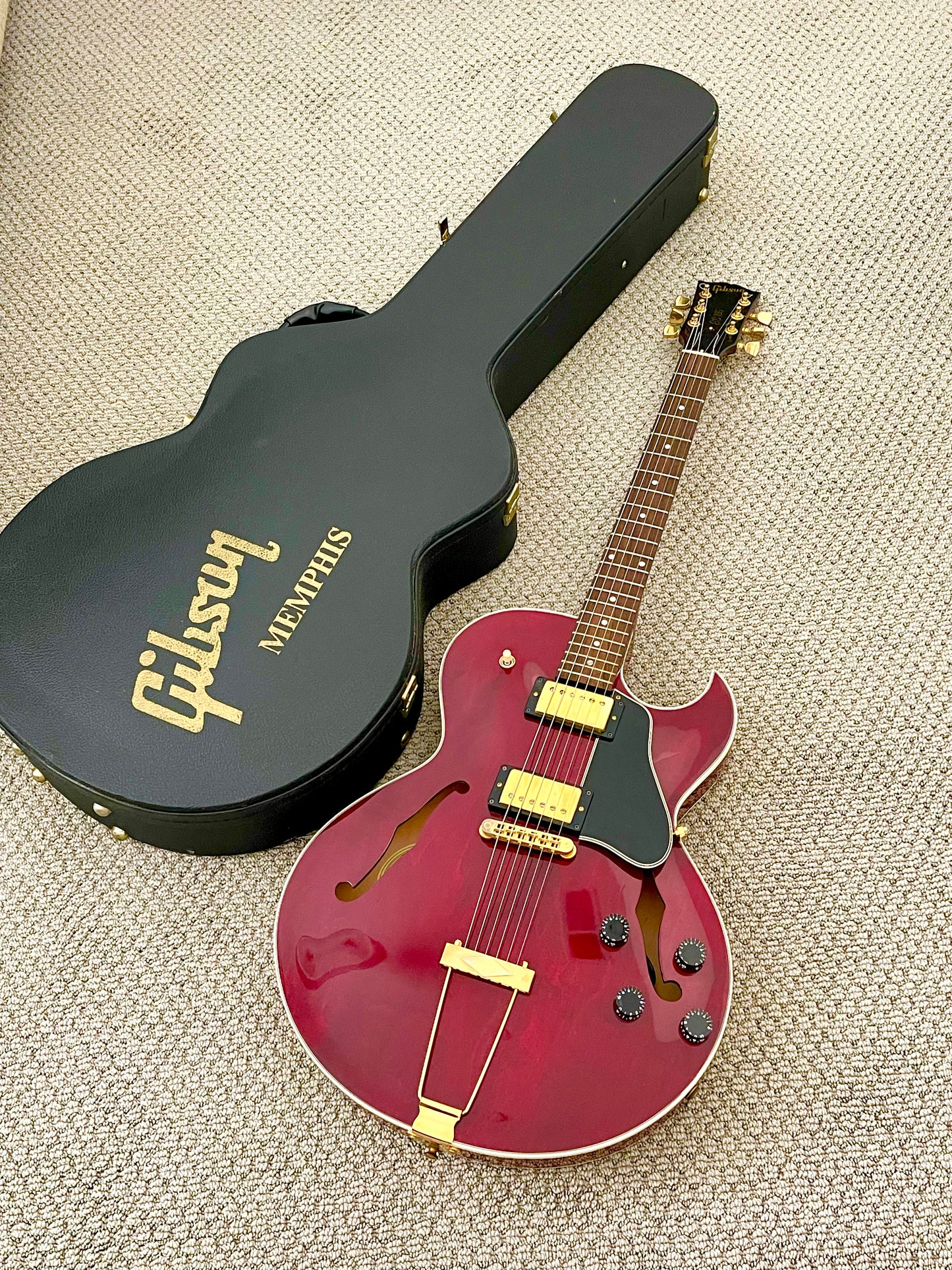 2002 Gibson ES-135 Natural Cherry Red + OHSC