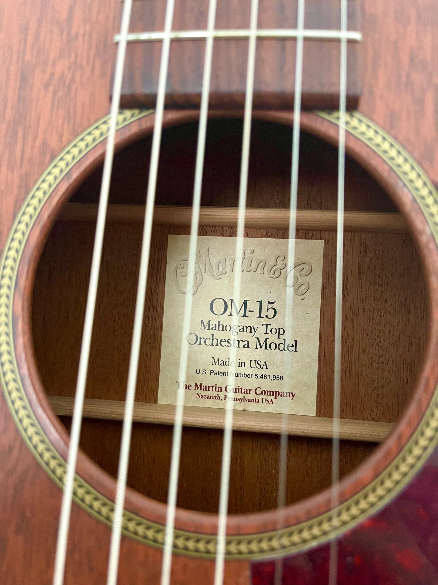 2001 Martin OM-15 Mahogany Orchestra Model + OHSC